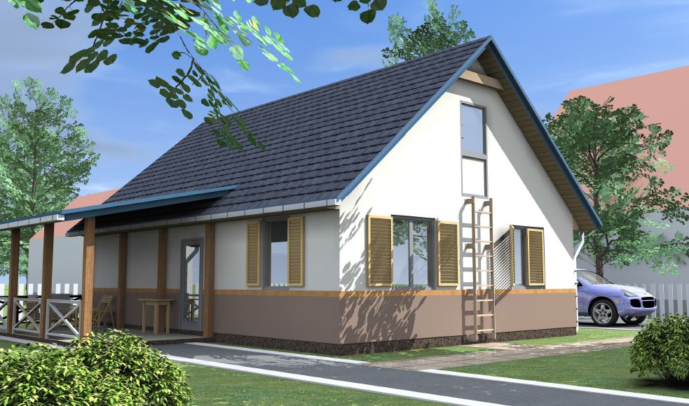 Дом из сип панелей площадью 78 м.кв село Хотяновка - фото 2